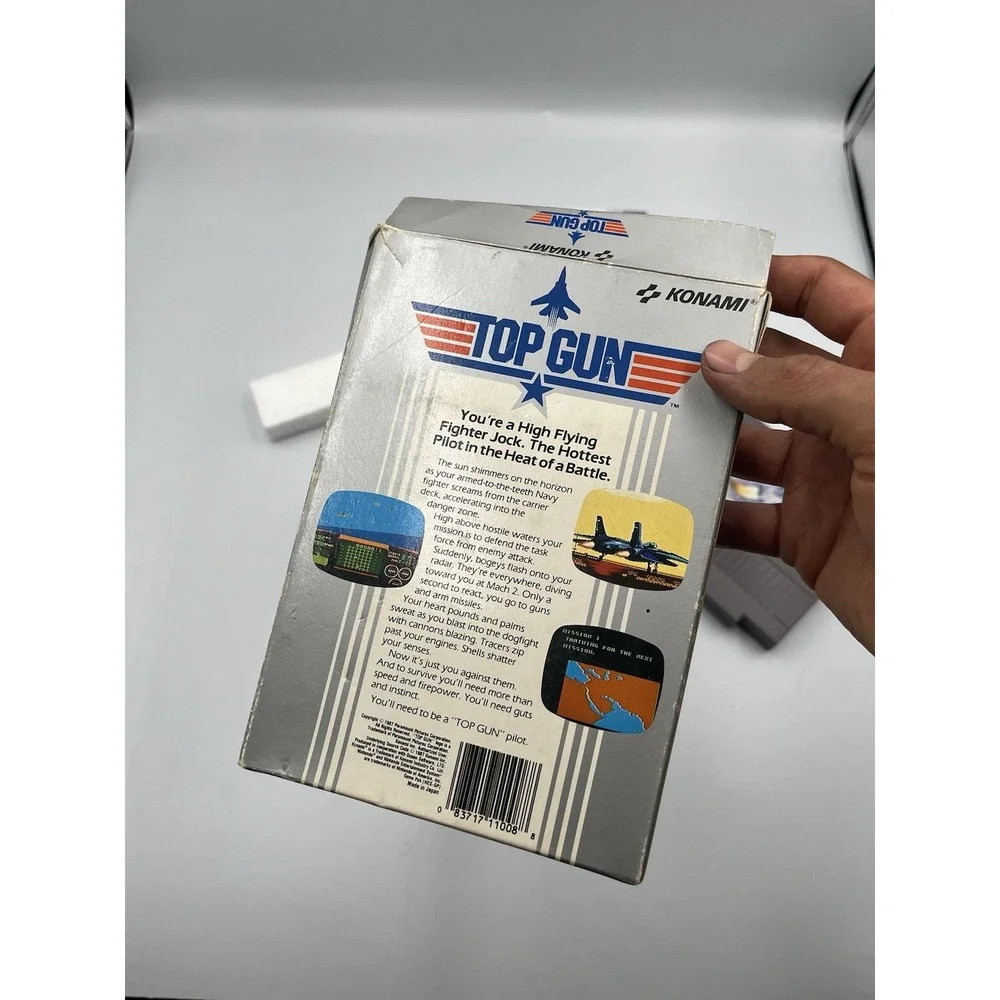 Top Gun NES Complete CIB Box Manual 3-Screw Cartridge Tested Vintage